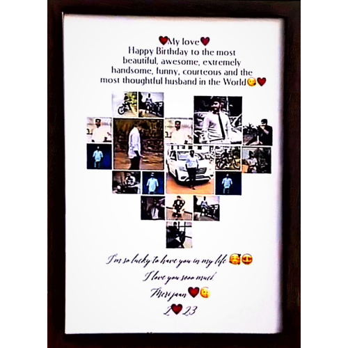 Heart Shaped Customized Photo Frame