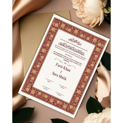 Nikkah Nama With Frame |...